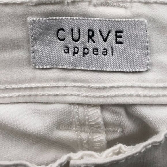 Curve Appeal Womens Pants Size 4/27Wide Leg White Ankle Casual Classic Cropped - Picture 3 of 14